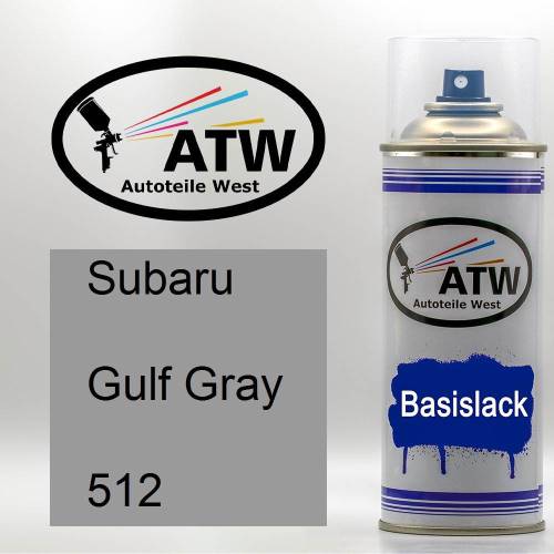 Subaru, Gulf Gray, 512: 400ml Sprühdose, von ATW Autoteile West.